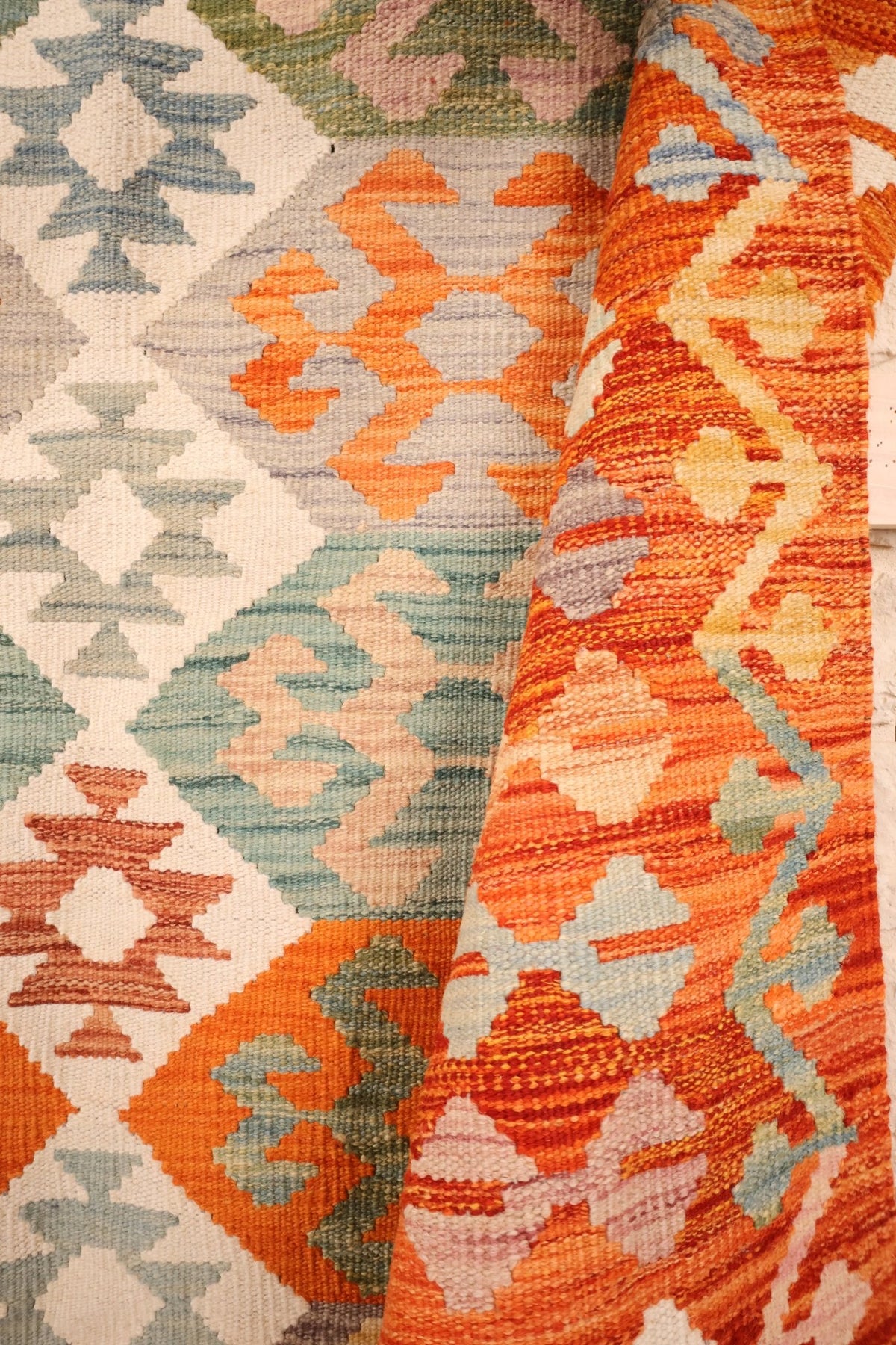 Tapis Kilim fait main - afghan - 173x121cm - Laine - Baba Rug