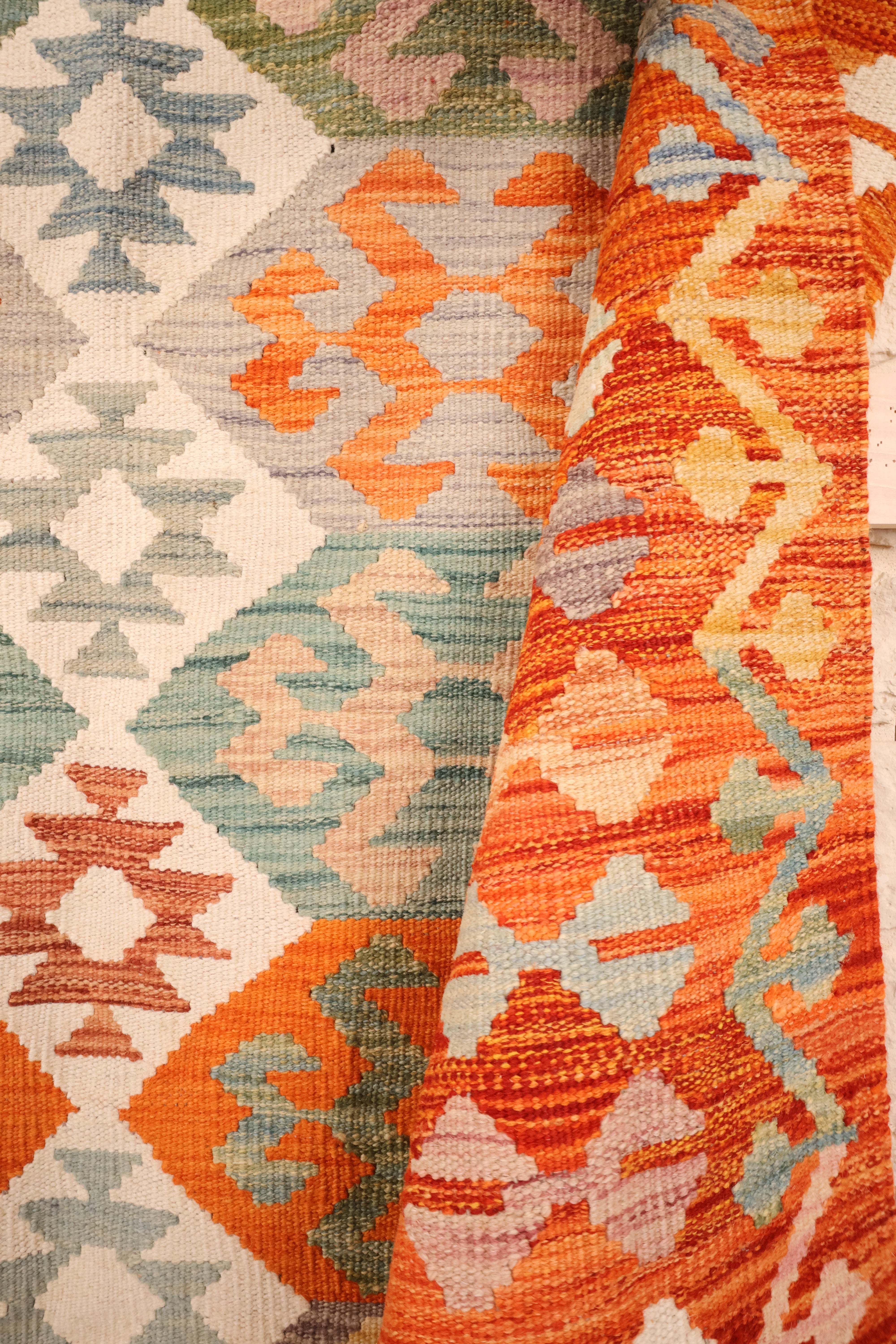 Tapis Kilim fait main - afghan - 173x121cm - Laine
