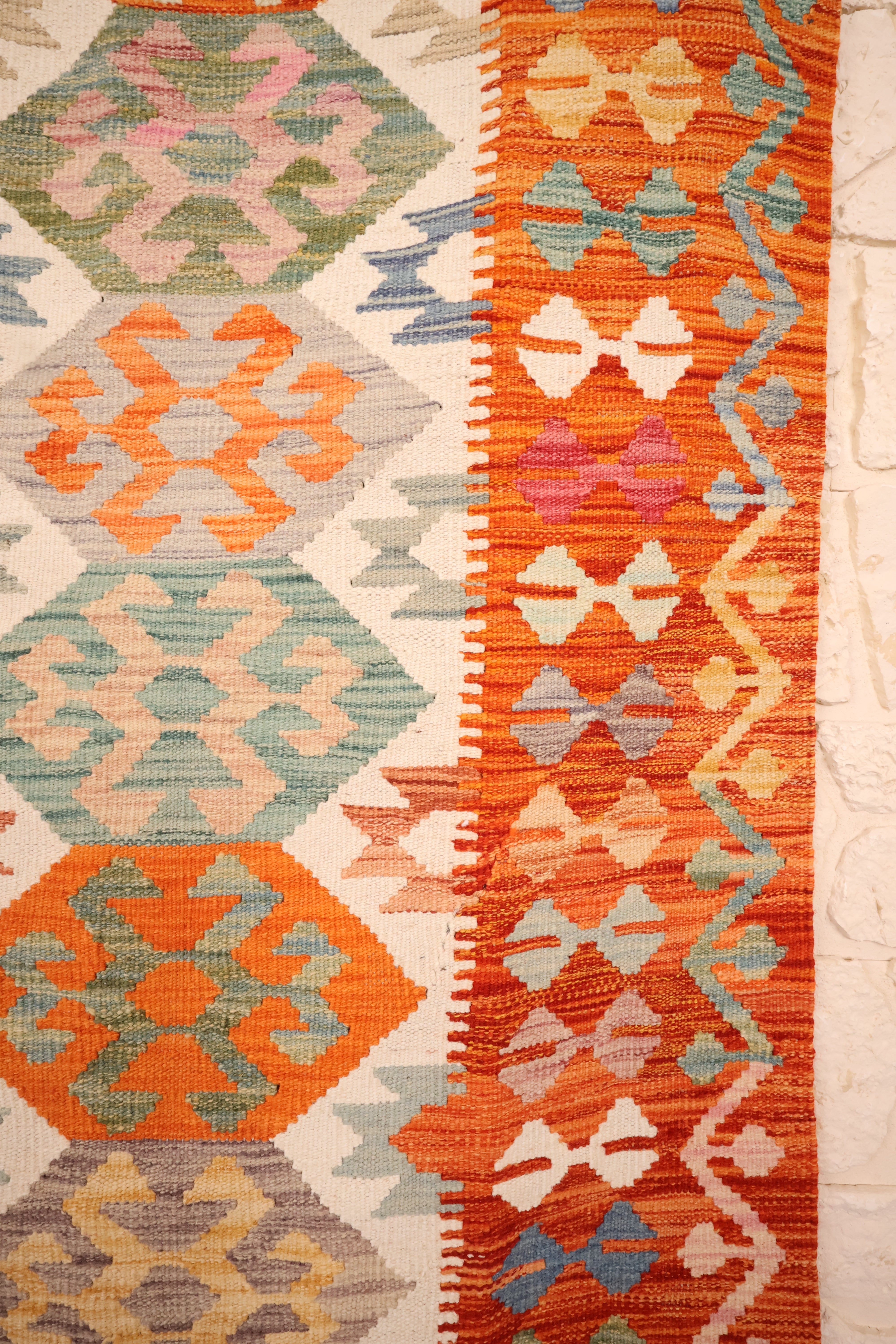 Tapis Kilim fait main - afghan - 173x121cm - Laine