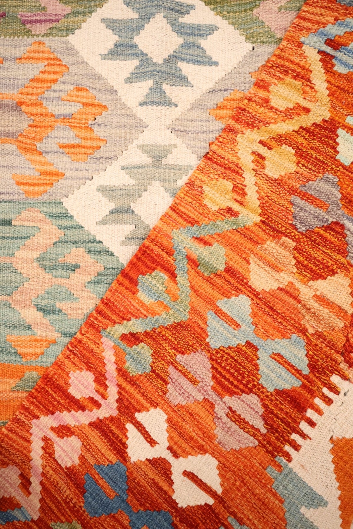 Tapis Kilim fait main - afghan - 173x121cm - Laine - Baba Rug