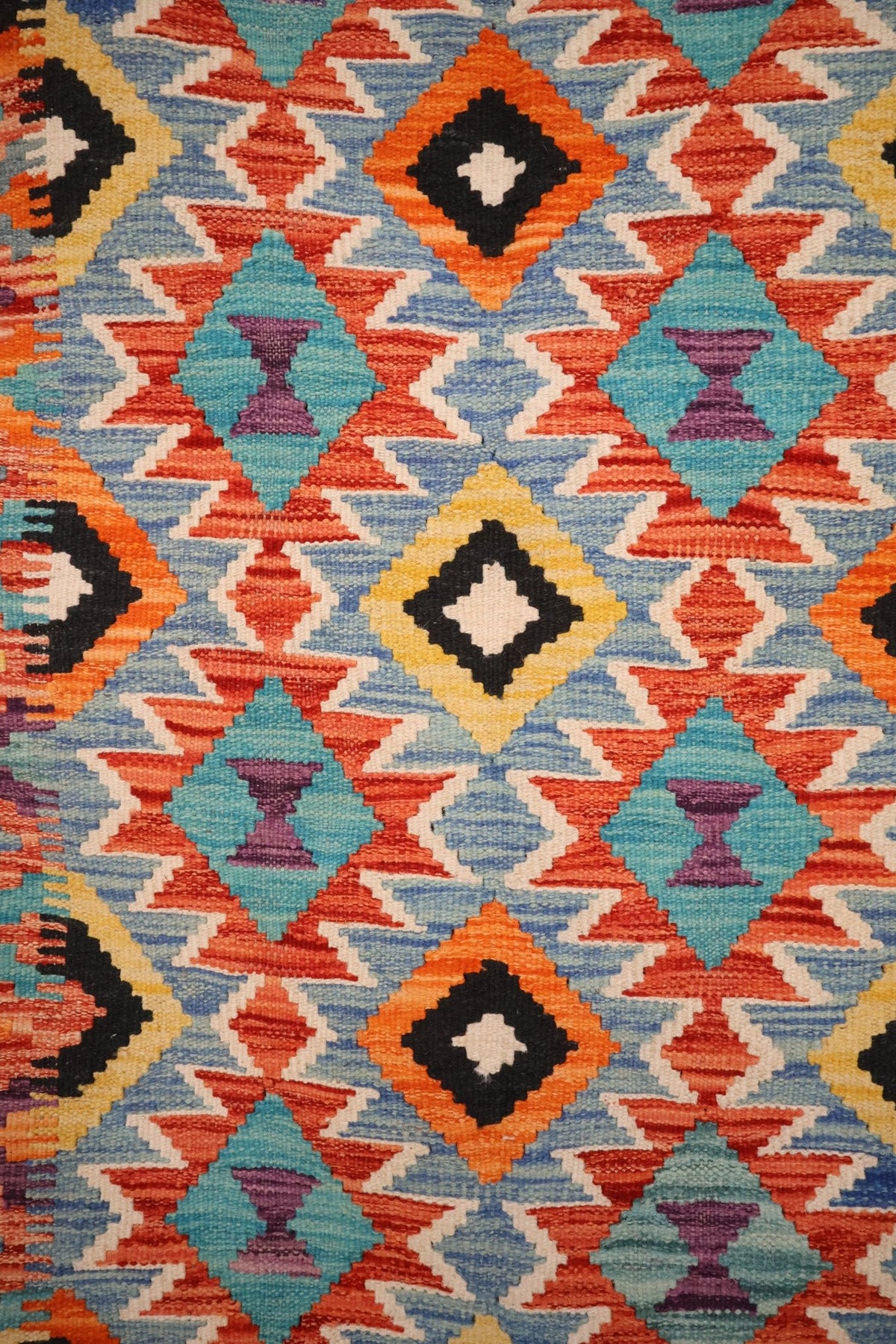 Tapis kilim fait main - Afghan - 179x128cm - Laine - Baba Rug