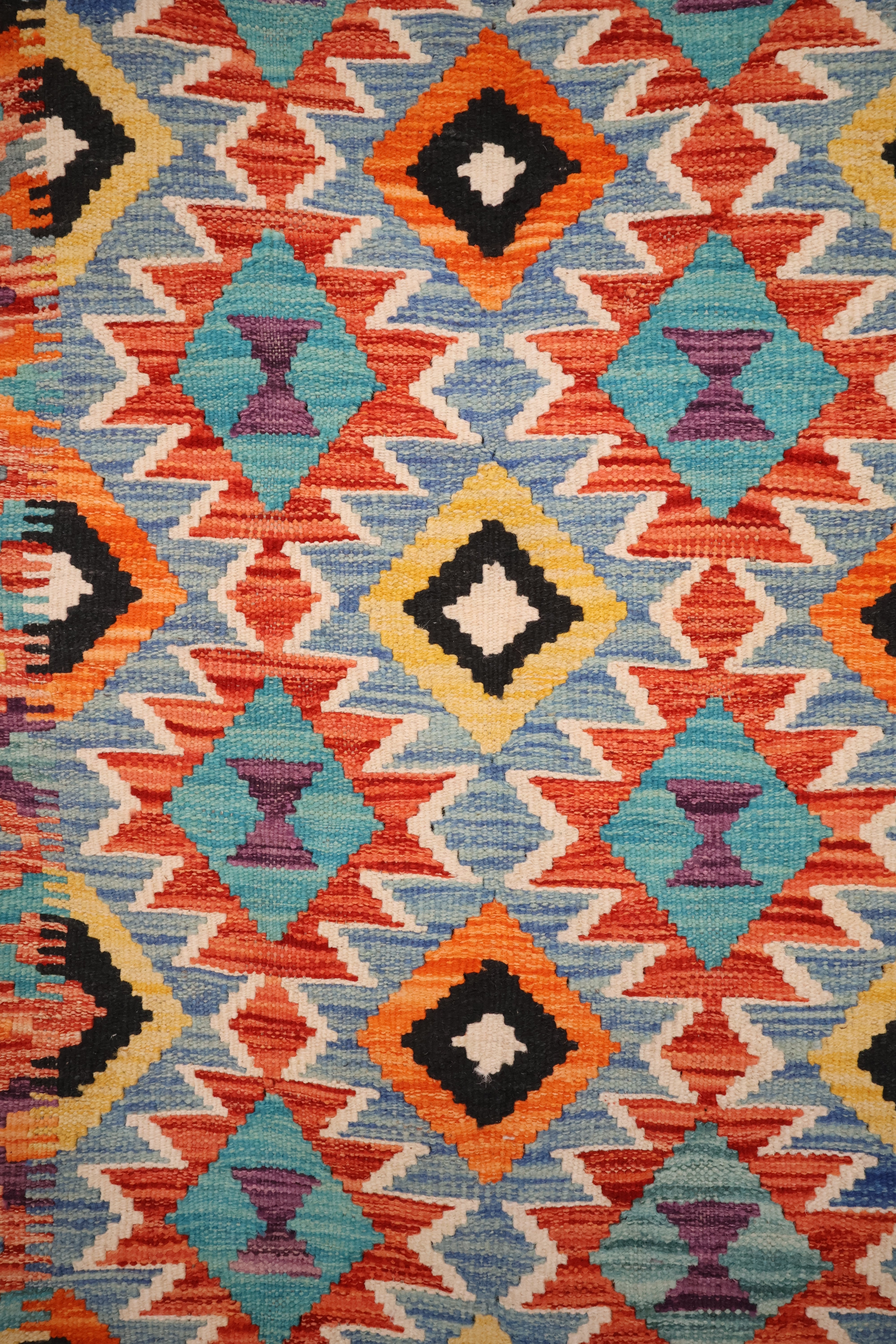 Tapis kilim fait main - Afghan - 179x128cm - Laine