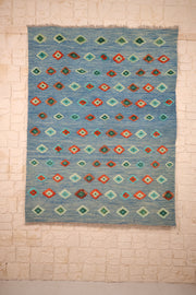 Tapis kilim fait main - Afghan - 198x151cm - Laine