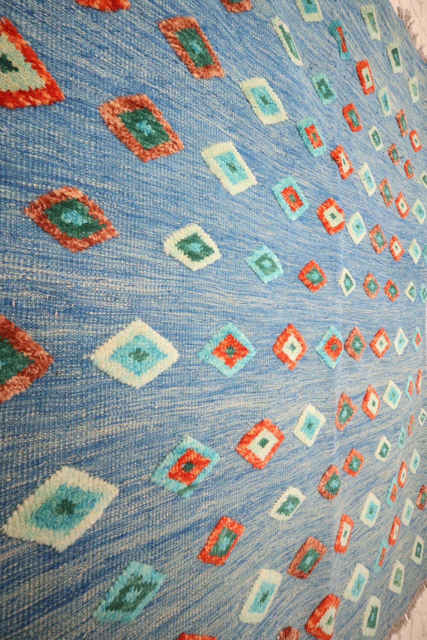 Tapis kilim fait main - Afghan - 198x151cm - Laine - Baba Rug