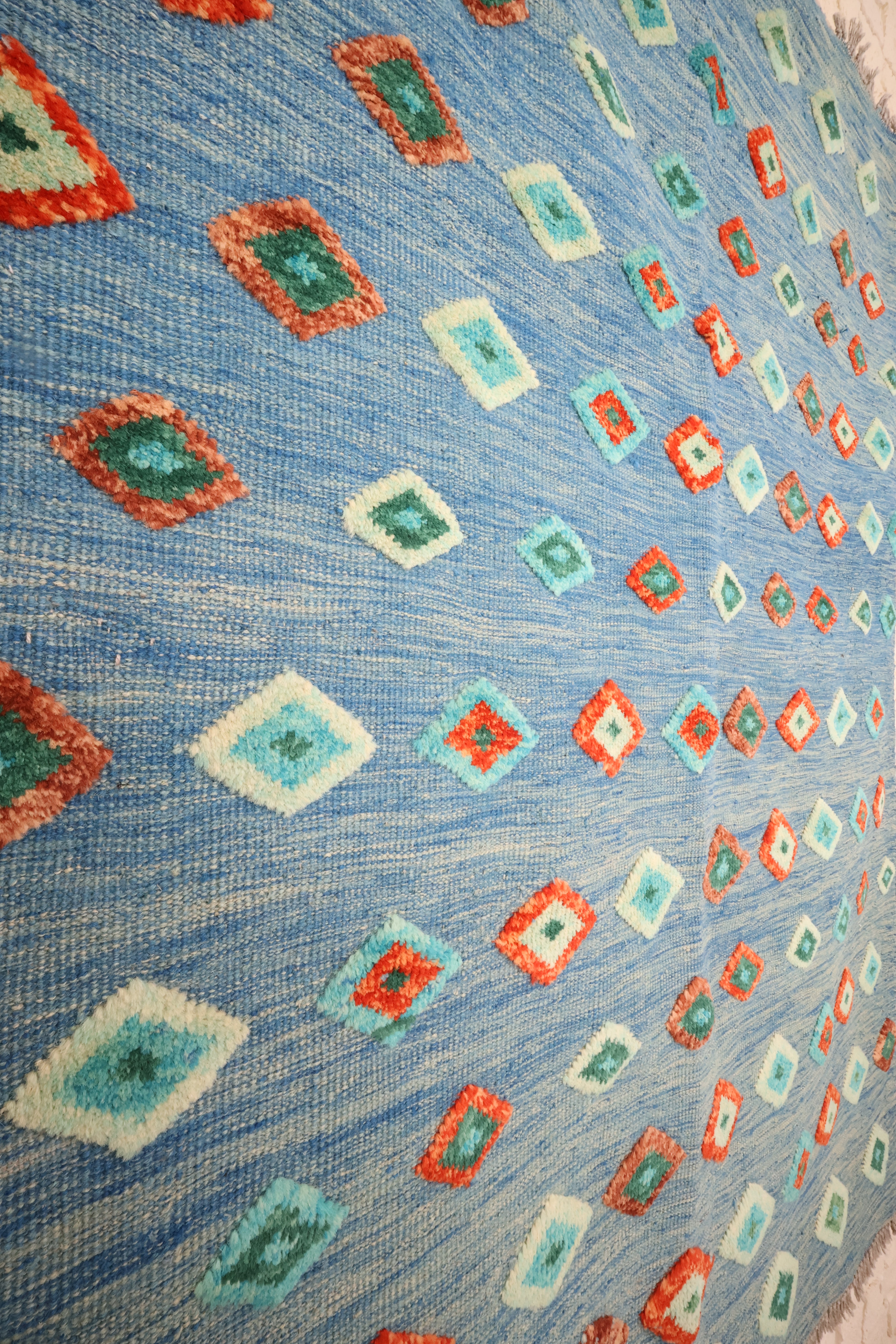 Tapis kilim fait main - Afghan - 198x151cm - Laine