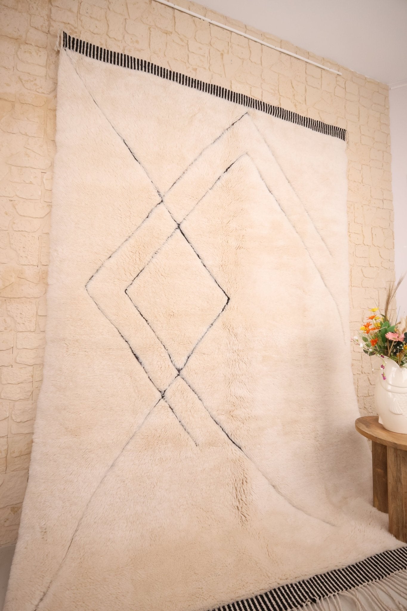 Tapis M'Rirt Laine Dense Nouée Main 300x200cm