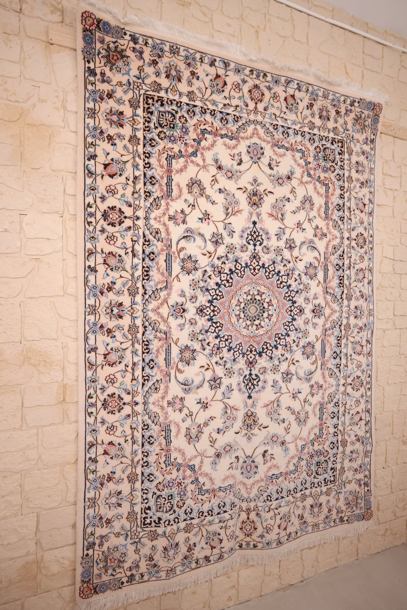 Tapis fait main Naïn 9La - Iran - 239x160cm - Laine - Baba Rug