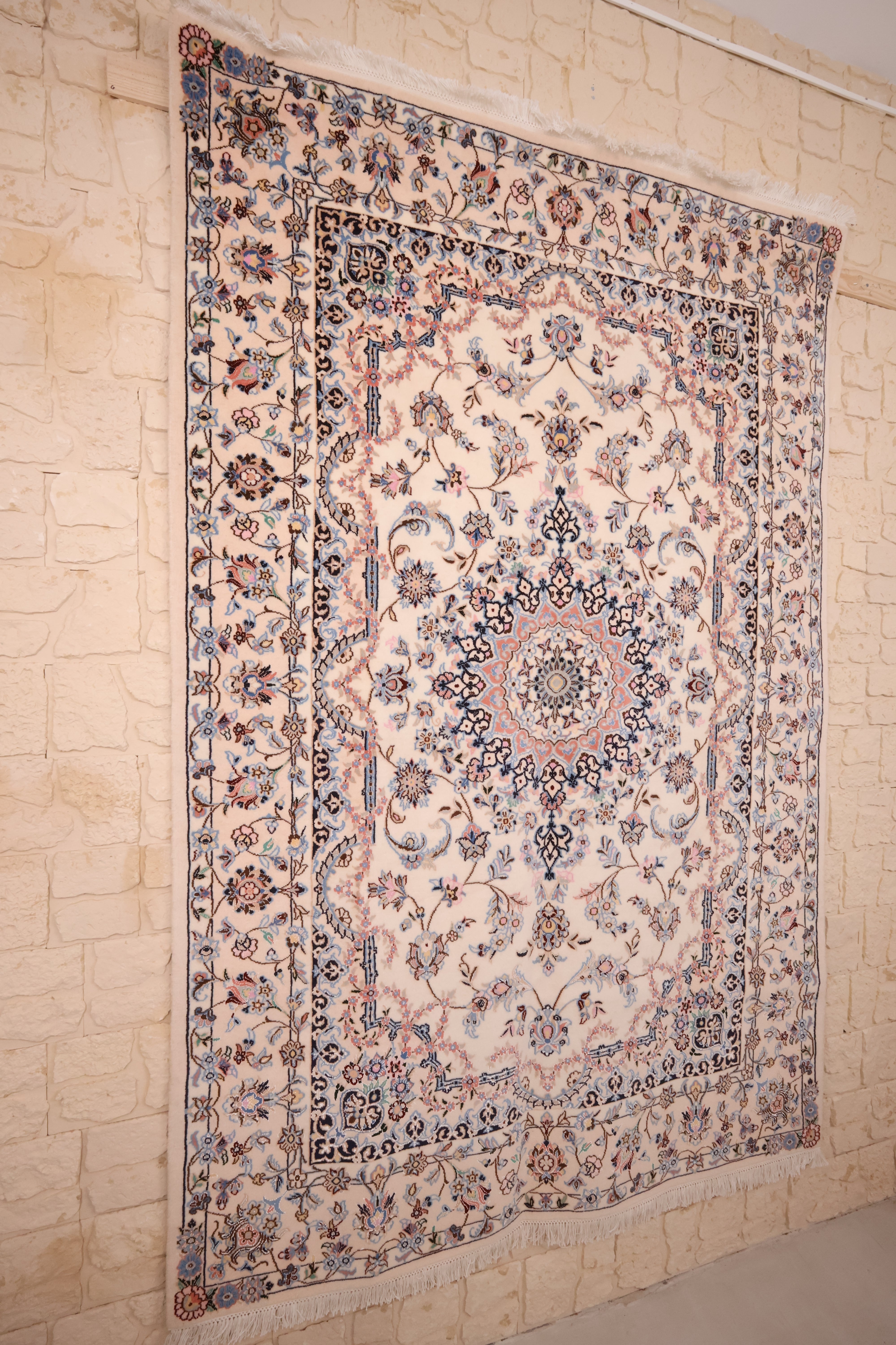 Tapis fait main Naïn 9La - Iran - 239x160cm - Laine