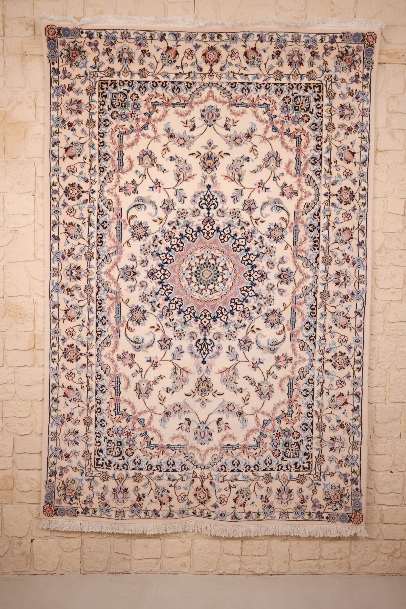 Tapis fait main Naïn 9La - Iran - 239x160cm - Laine - Baba Rug