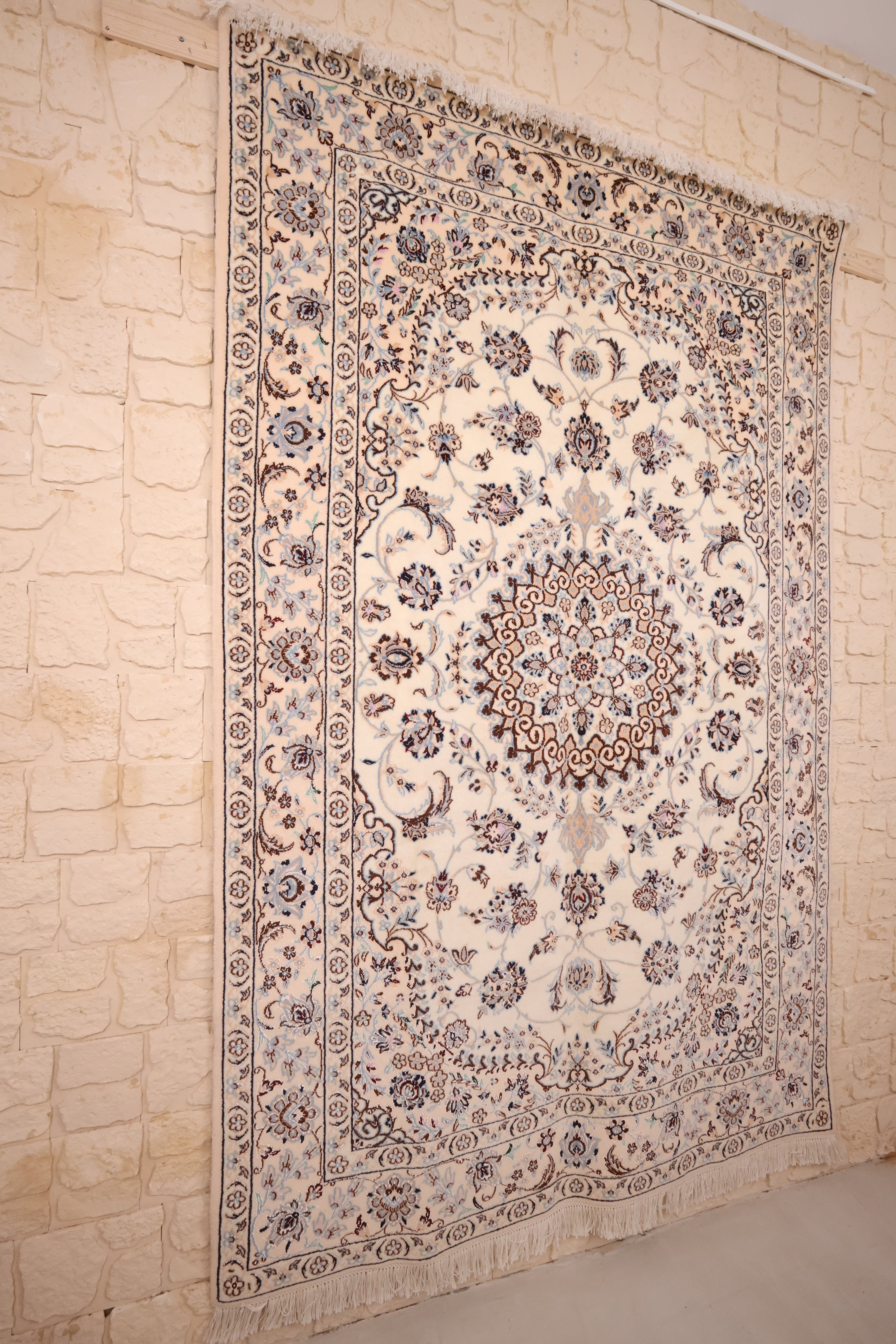 Tapis fait main Naïn 9La - Iran - 257x160cm - Laine