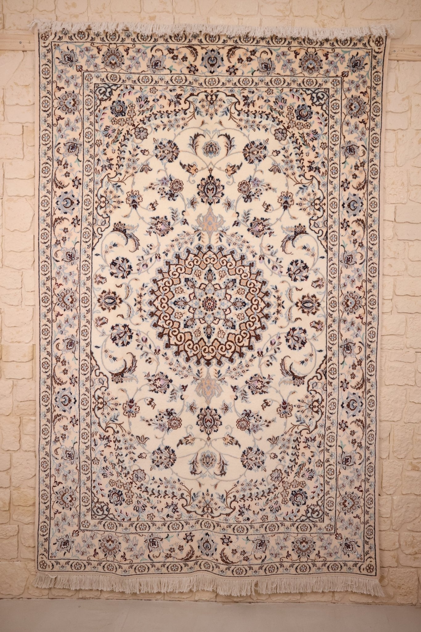 Tapis fait main Naïn 9La - Iran - 257x160cm - Laine - Baba Rug