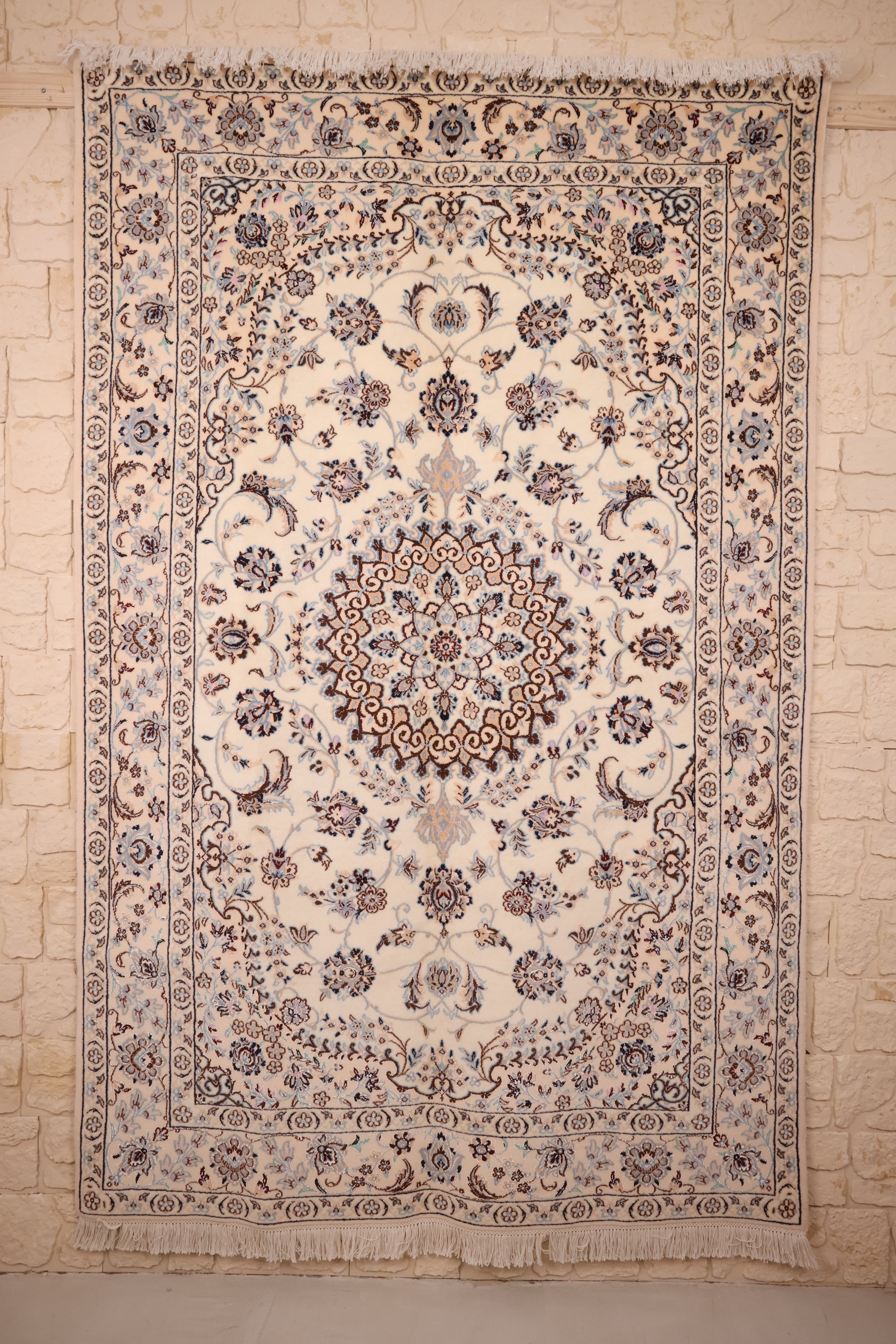 Tapis fait main Naïn 9La - Iran - 257x160cm - Laine