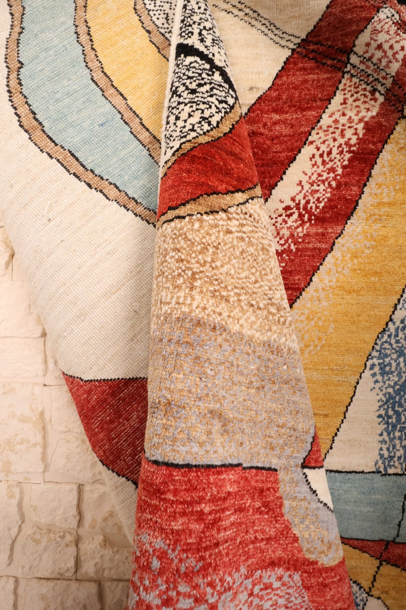 Tapis Afghan Aryana 242x173 cm Fait Main Laine