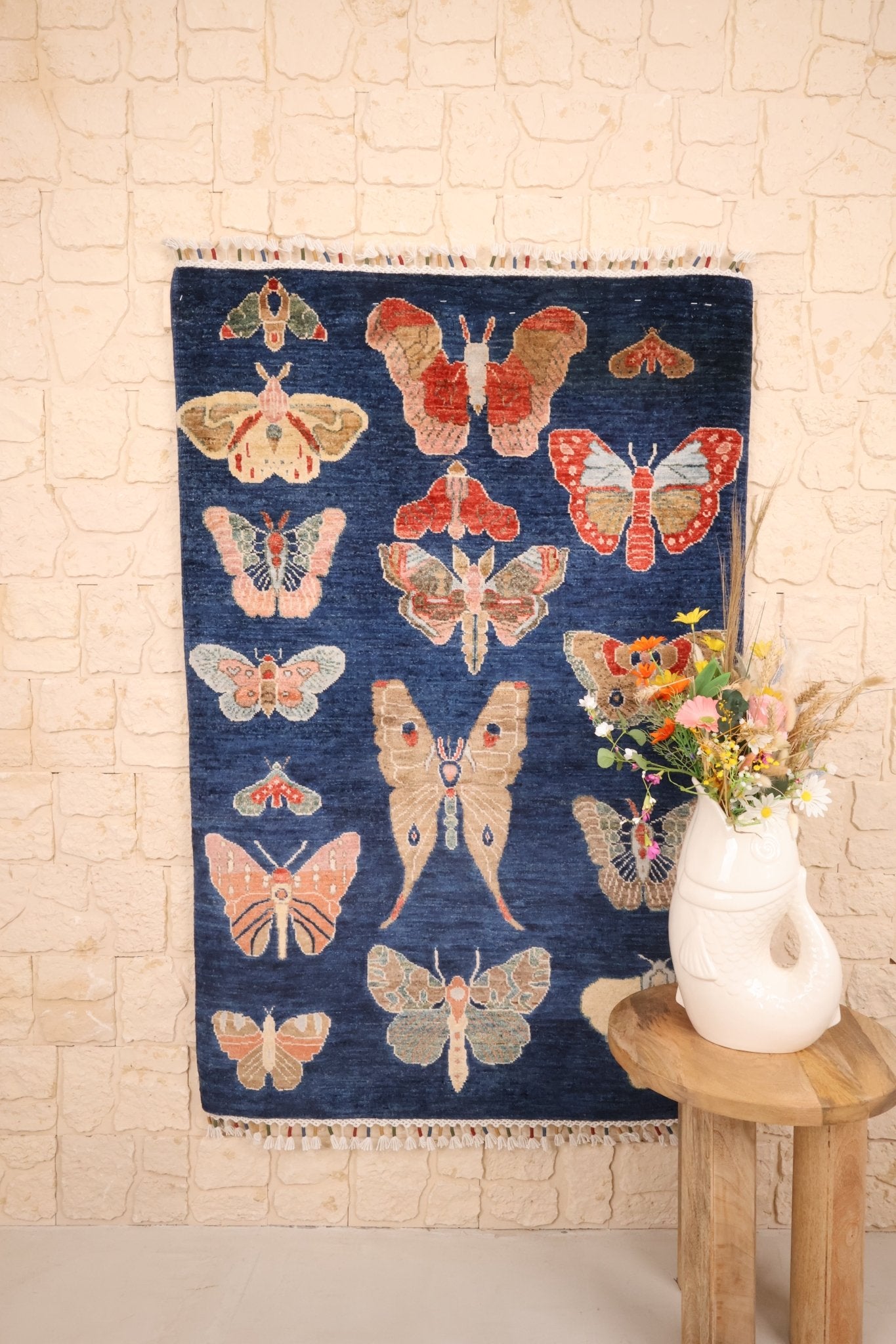 Tapis Afghan Aryana 146x99 cm Fait Main Laine