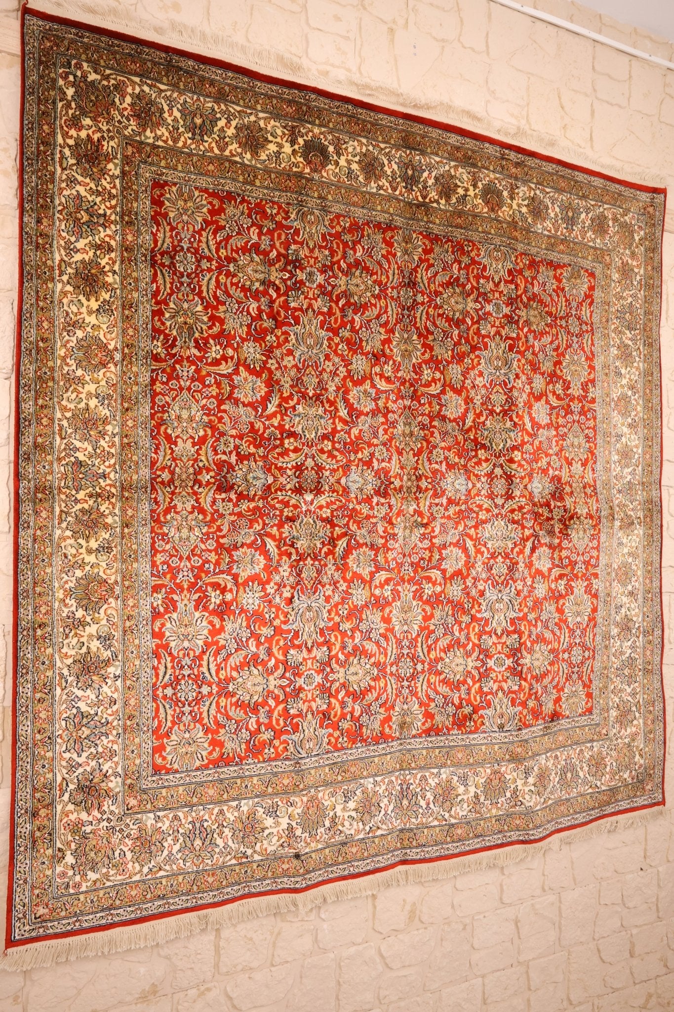 Tapis fait main Cachemire - Inde - 193x182cm - Soie naturelle - Baba Rug