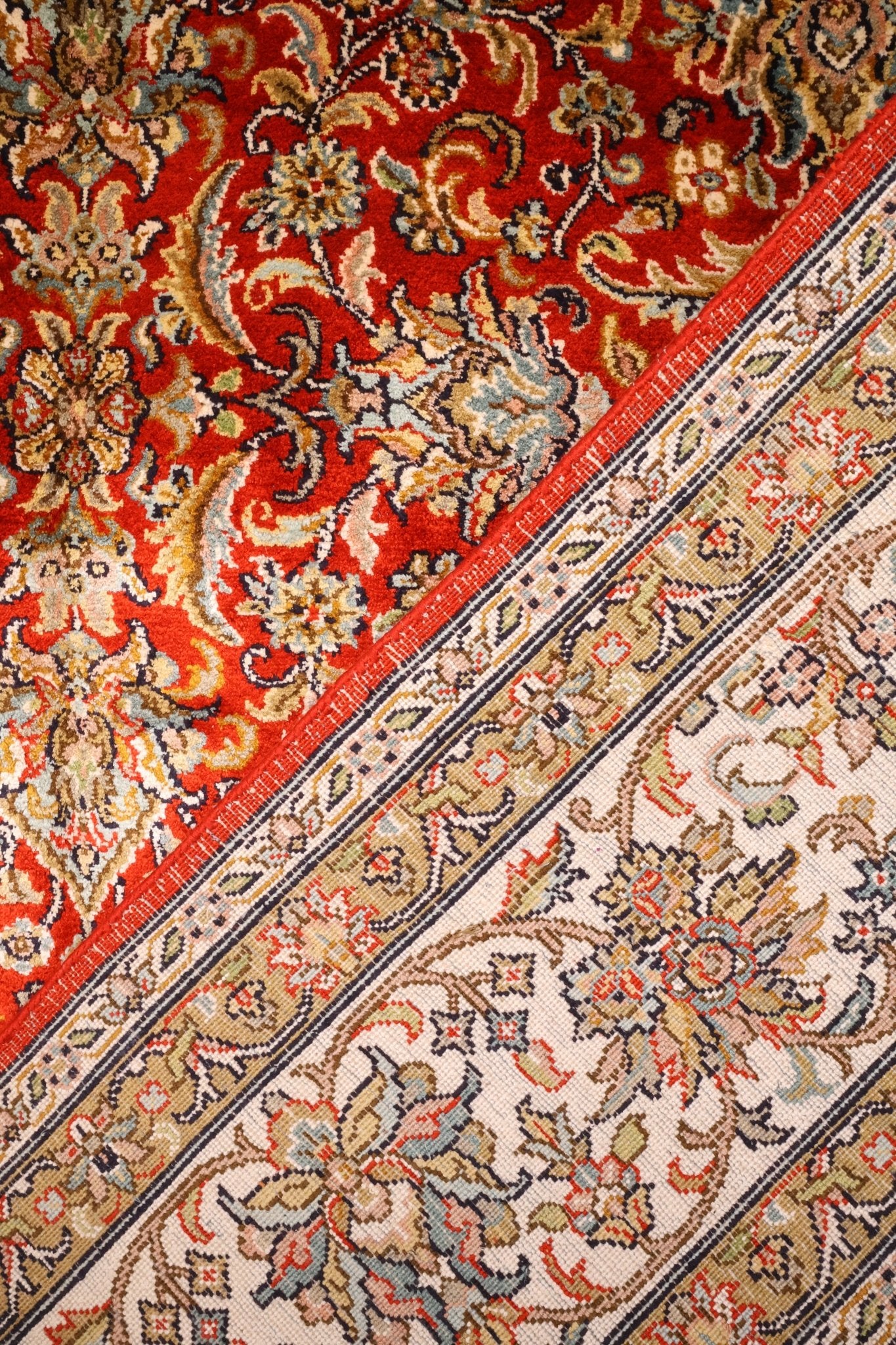 Tapis fait main Cachemire - Inde - 193x182cm - Soie naturelle - Baba Rug