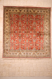 Tapis fait main Cachemire - Inde - 193x182cm - Soie naturelle