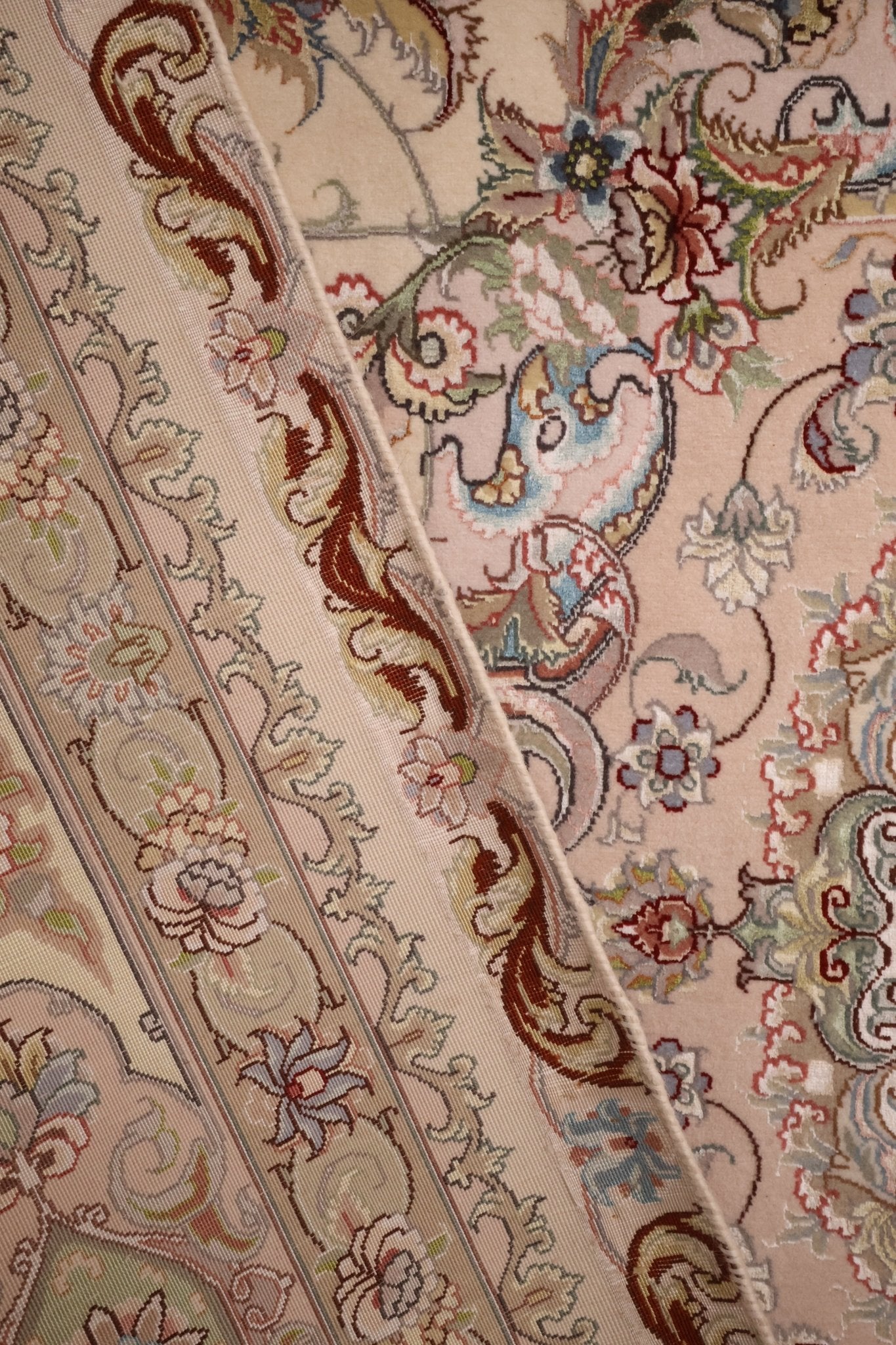 Tapis d'orient Tabriz 310x200 cm Fait Main Laine Soie  dos