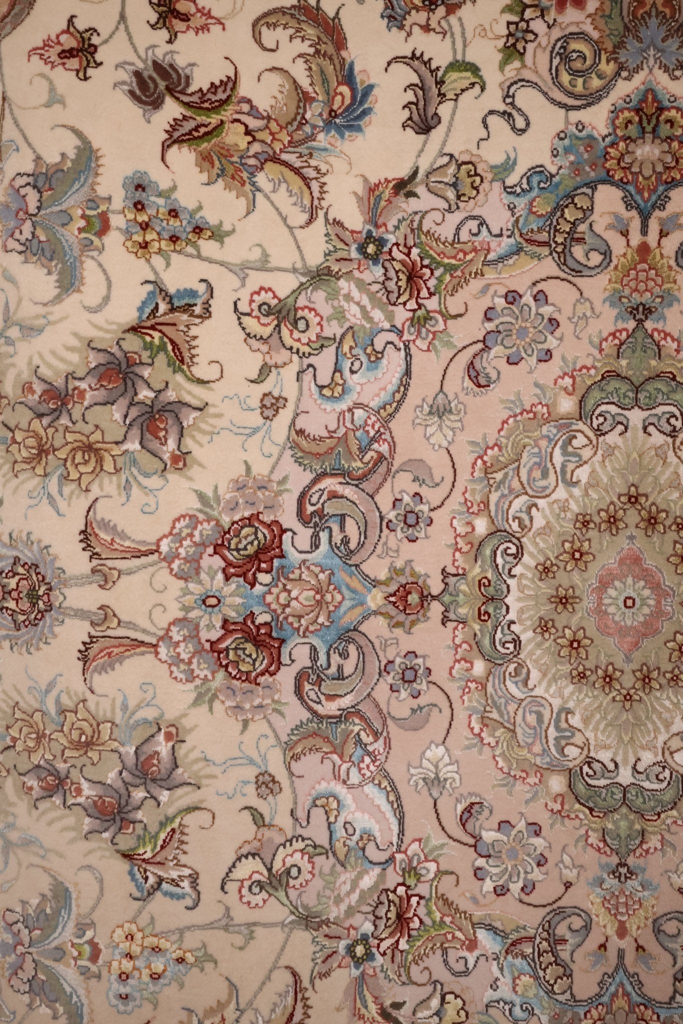 Tapis d'orient Tabriz 310x200 cm Fait Main Laine Soie  - zoom zoom