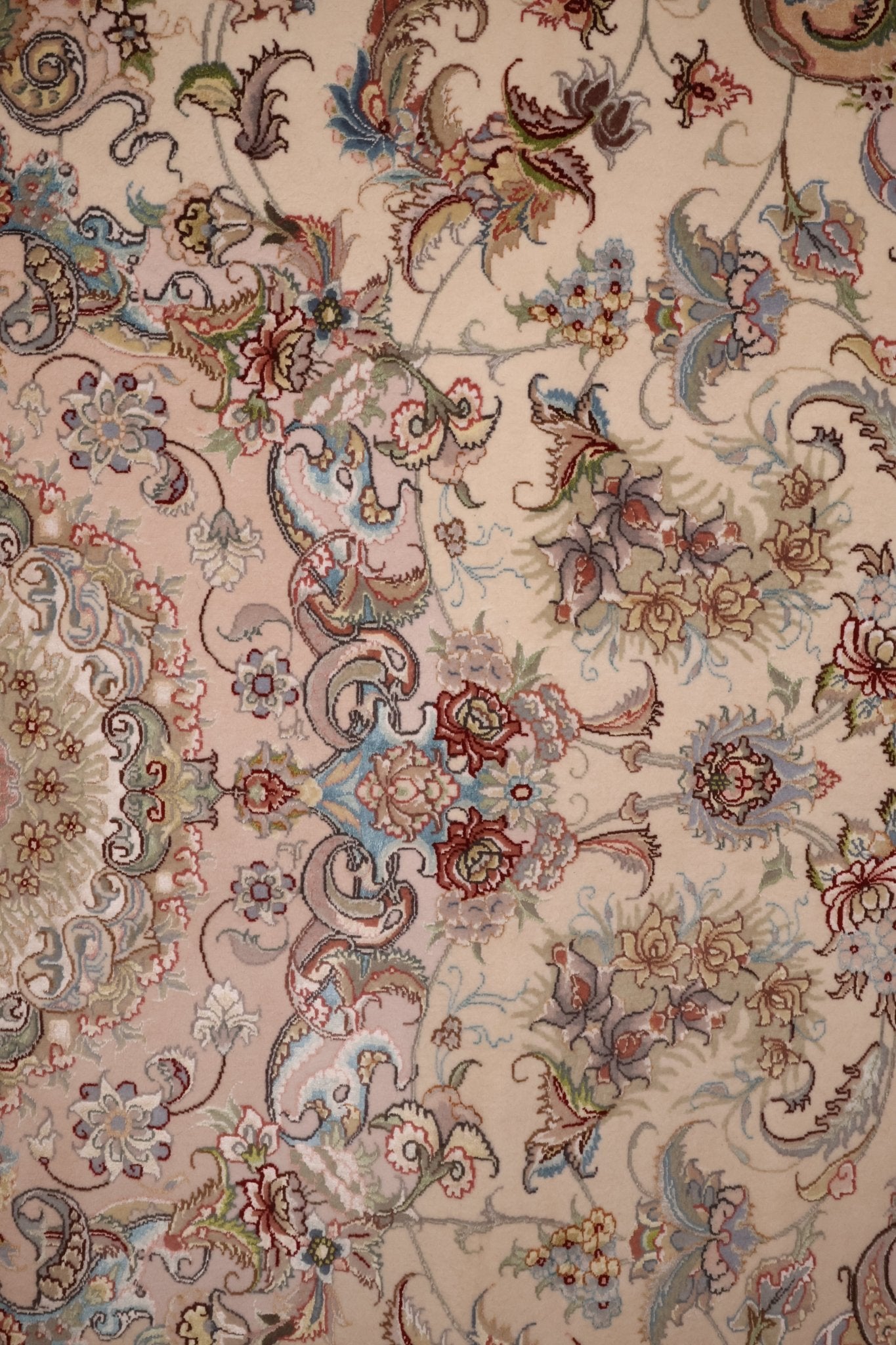 Tapis d'orient Tabriz 310x200 cm Fait Main Laine Soie  détails