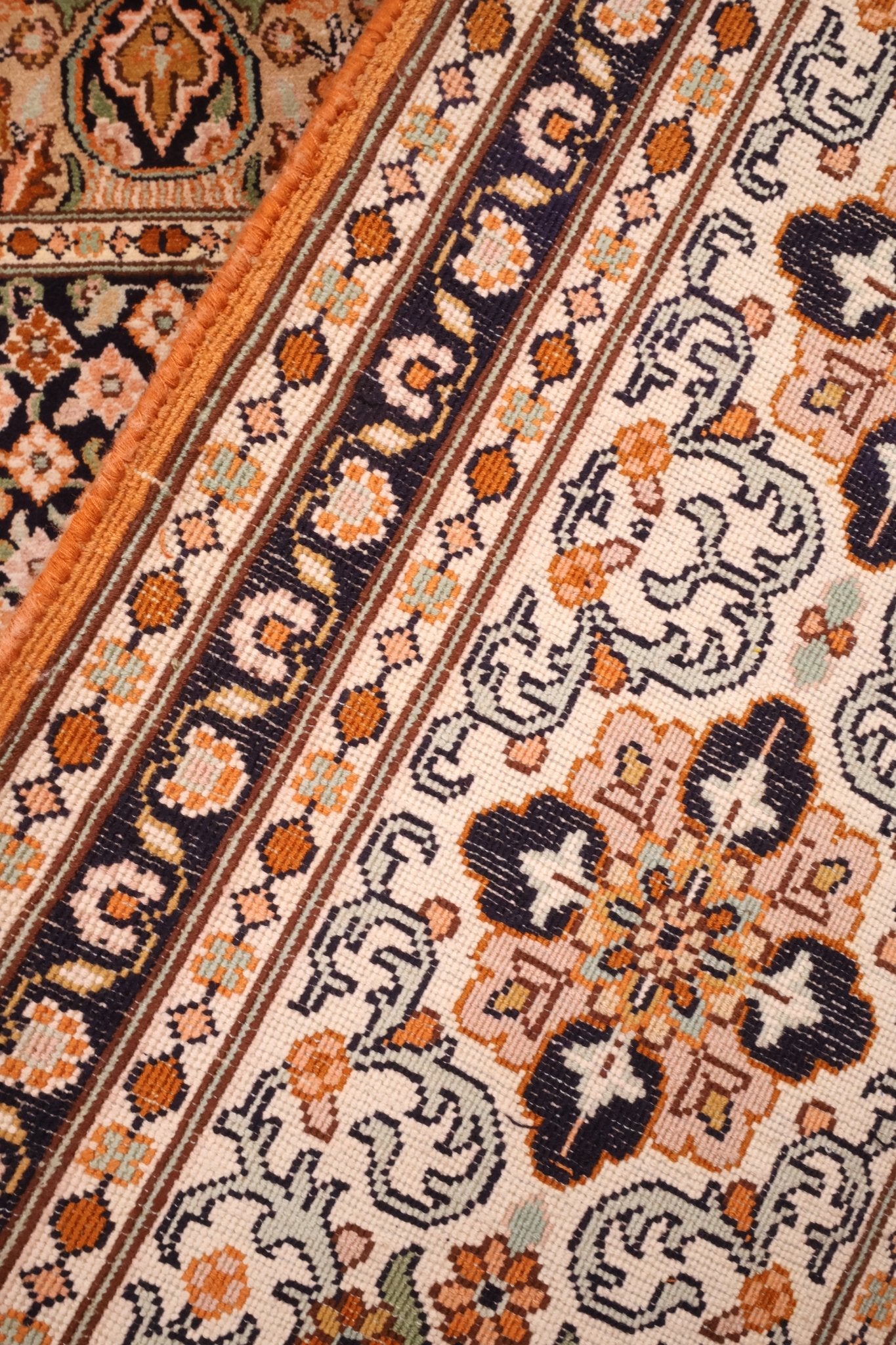 Tapis fait main cachemire soie - Inde - 256x168cm - Soie Naturelle - Baba Rug