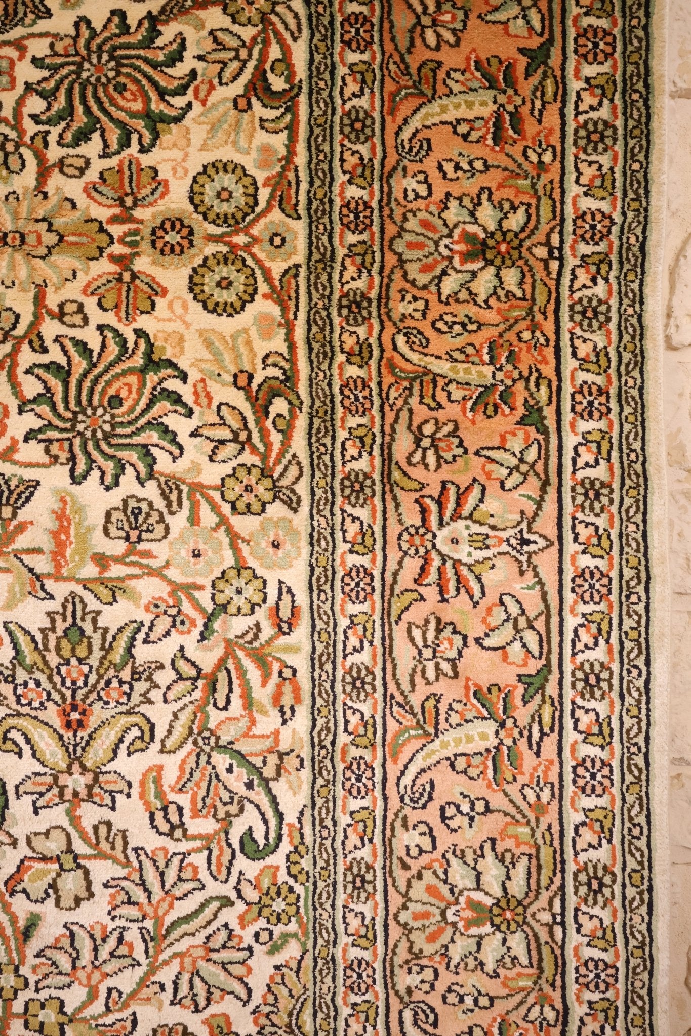 Tapis fait main cachemire - Inde - 175x120 - Soie naturelle - Baba Rug