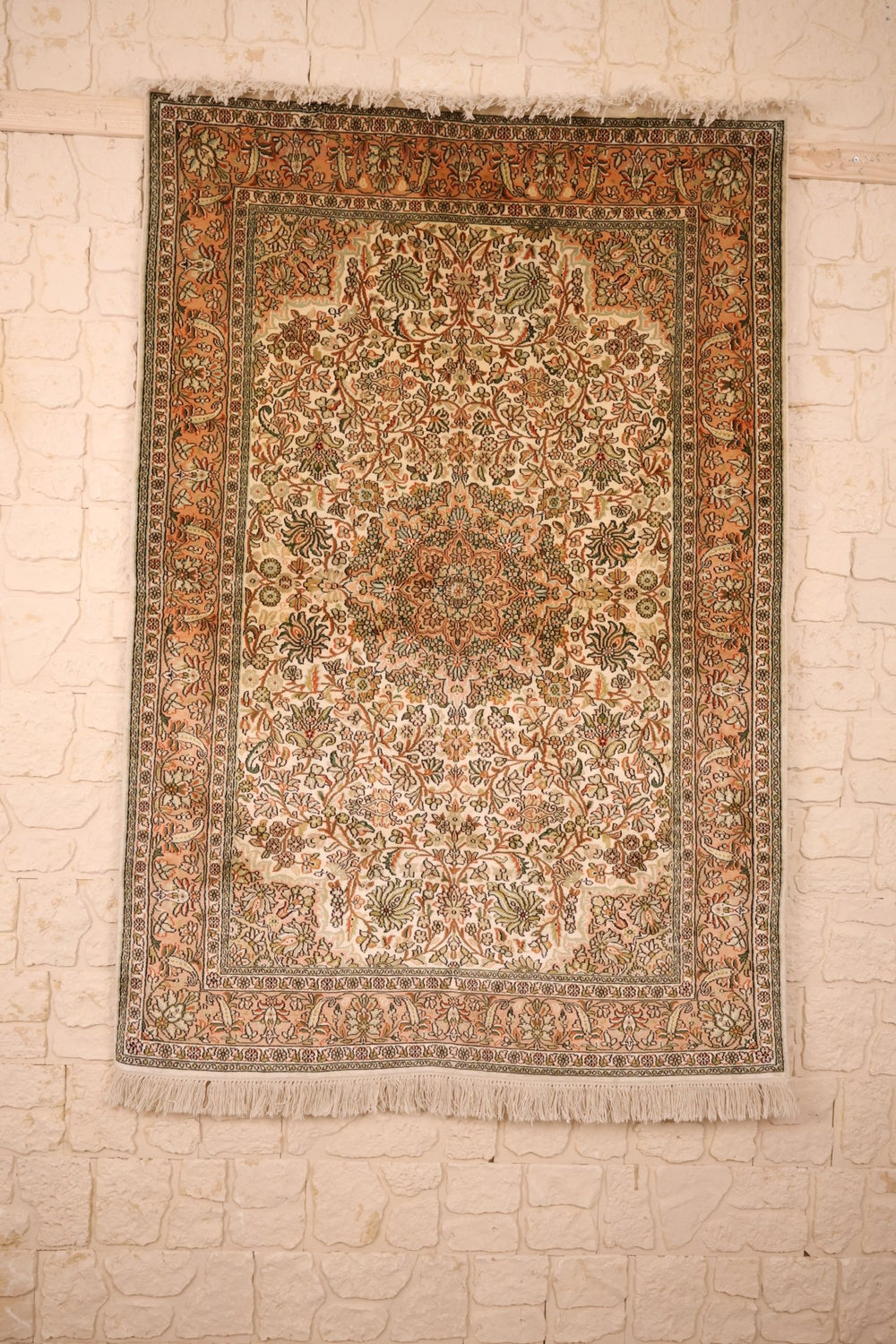 Tapis fait main cachemire - Inde - 175x120 - Soie naturelle