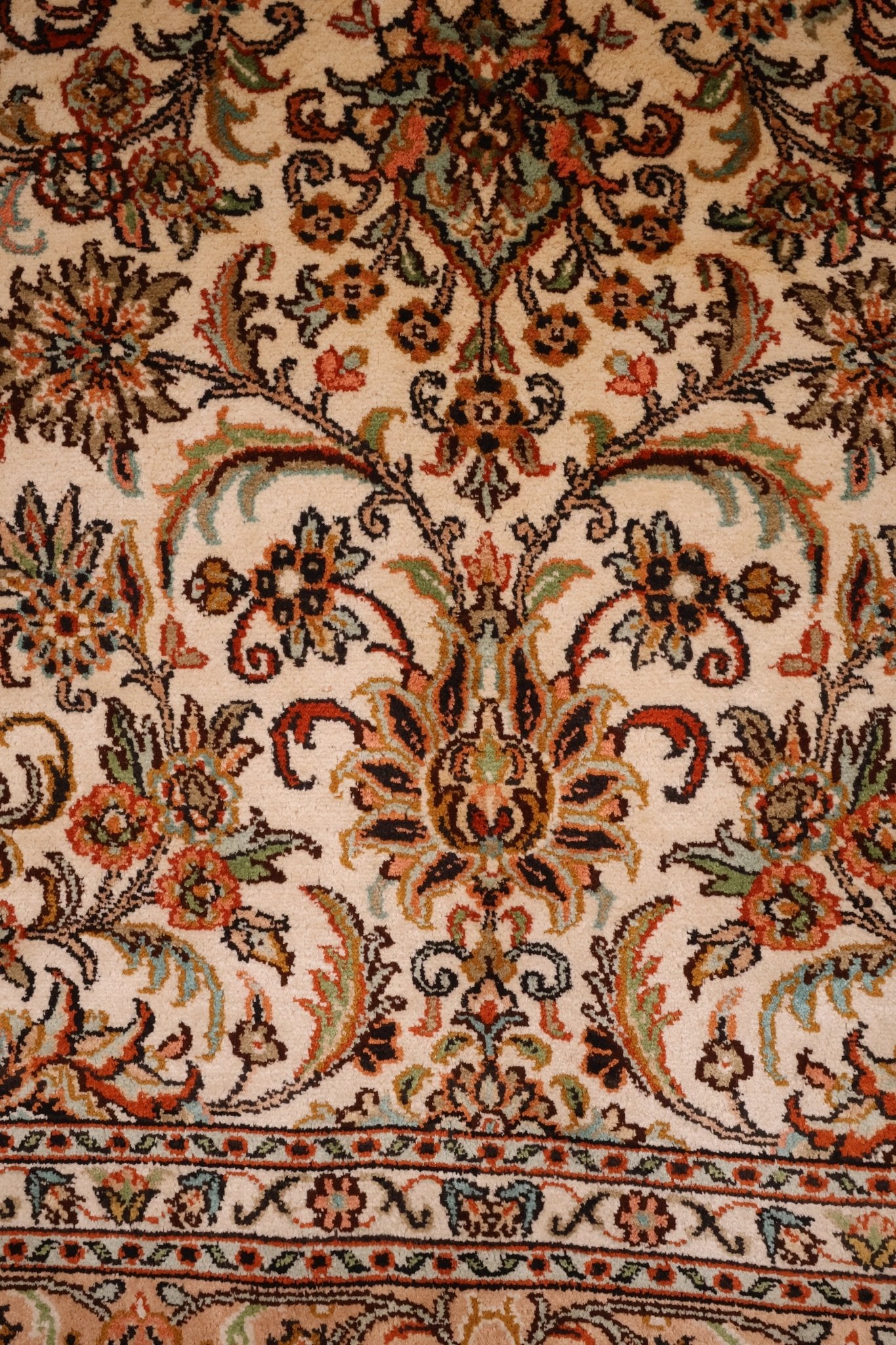 Tapis fait main cachemire - Inde - 154x154cm - Soie Naturelle - Baba Rug