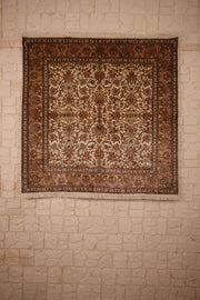 Tapis fait main cachemire - Inde - 154x154cm - Soie Naturelle