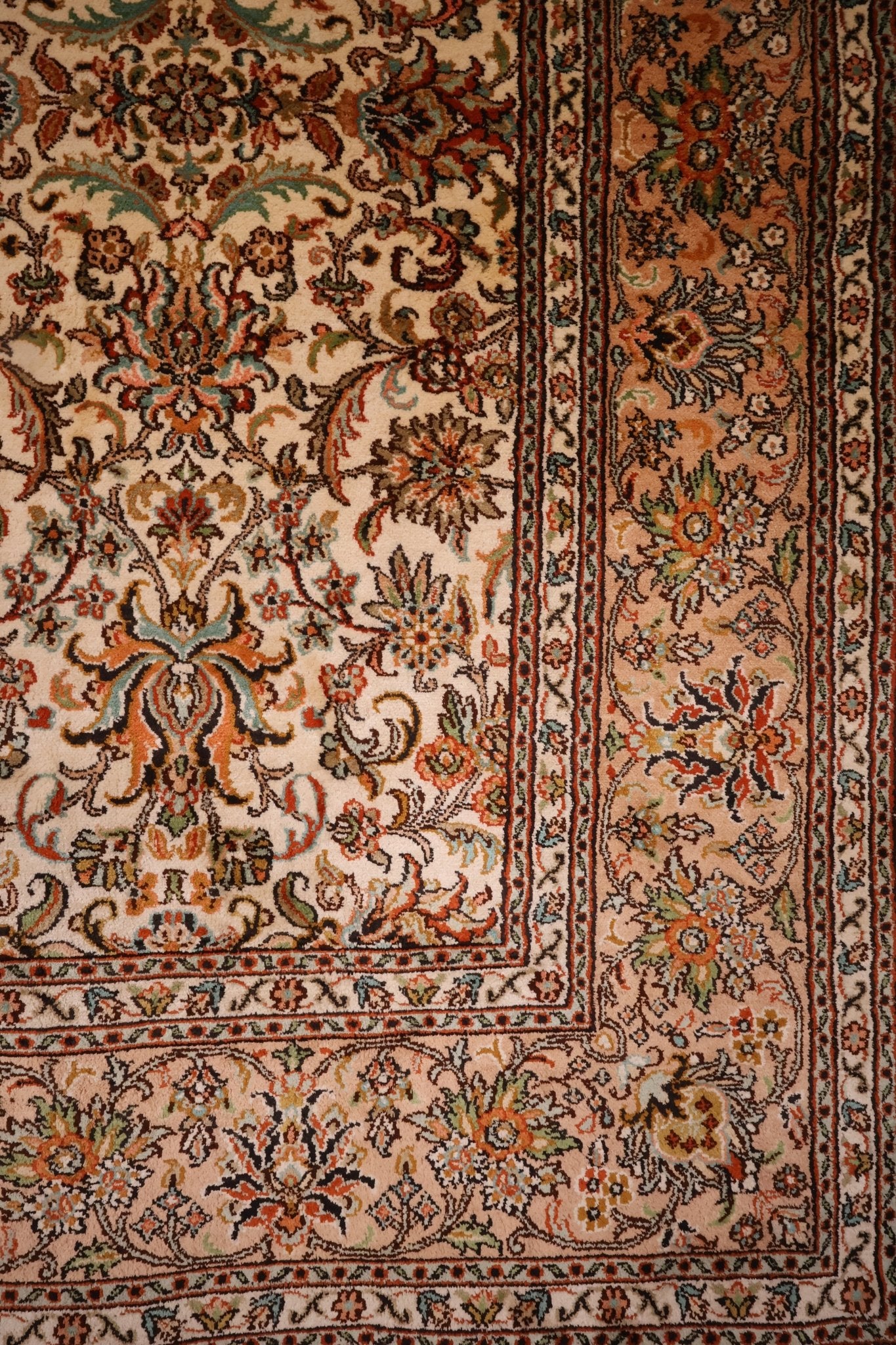 Tapis fait main cachemire - Inde - 154x154cm - Soie Naturelle - Baba Rug