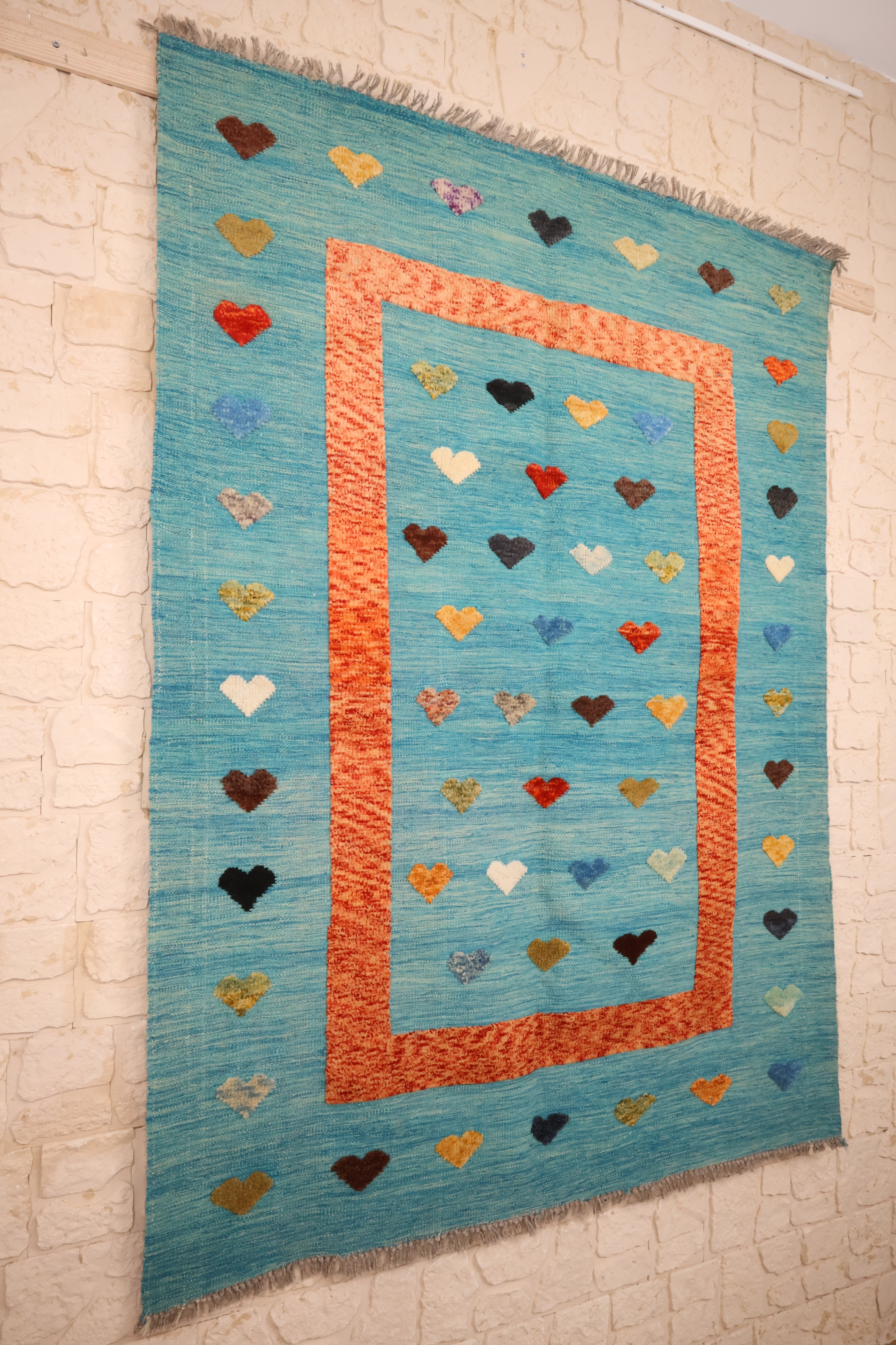 Tapis Kilim fait main - Afghan - 203x151 - Laine