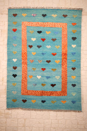 Tapis Kilim fait main - Afghan - 203x151 - Laine