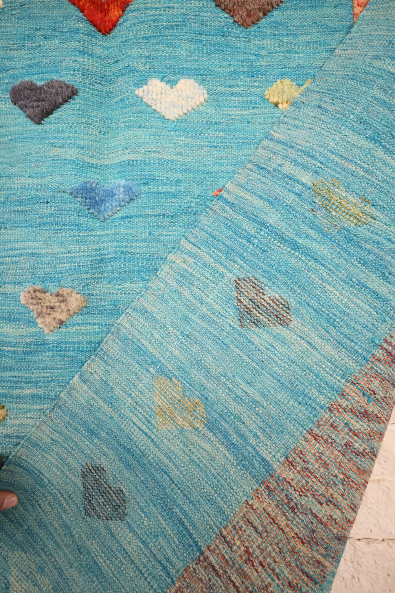 Tapis Kilim fait main - Afghan - 203x151 - Laine - Baba Rug
