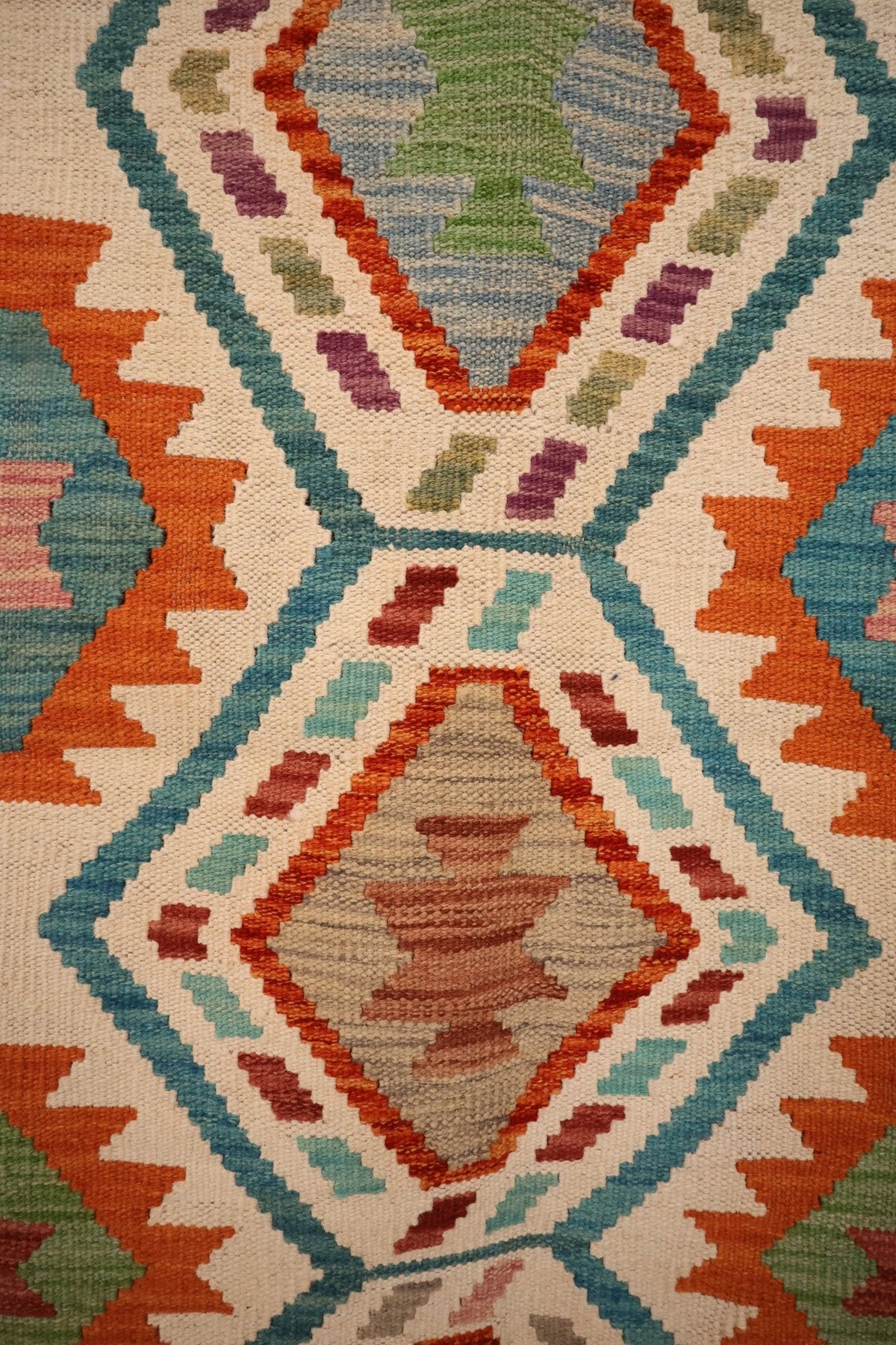 Tapis kilim fait main - Afghan - 149x100 - Laine - Baba Rug