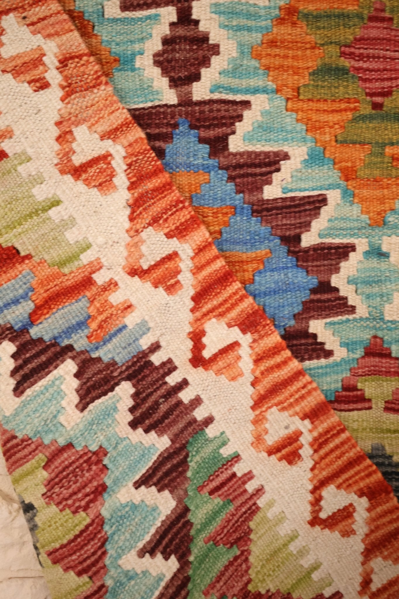 Kilim Afghan 125x75 cm Fait Main Laine - Baba Rug