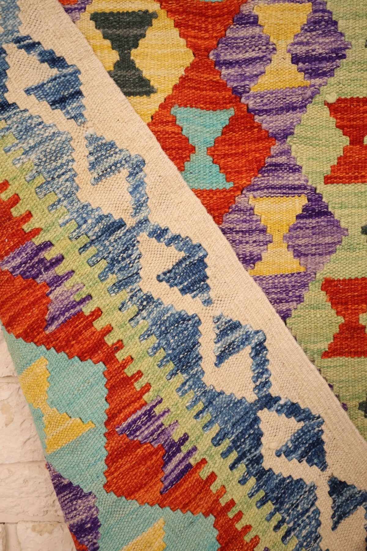 Kilim Afghan 151x100 cm Fait Main Laine - Baba Rug
