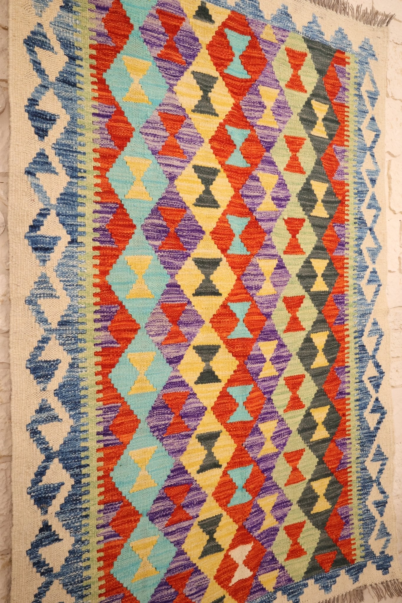 Kilim Afghan 151x100 cm Fait Main Laine