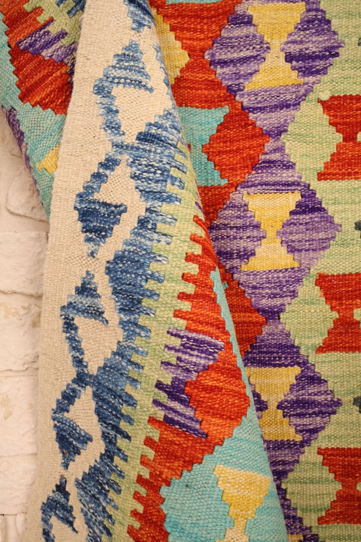 Kilim Afghan 151x100 cm Fait Main Laine - Baba Rug