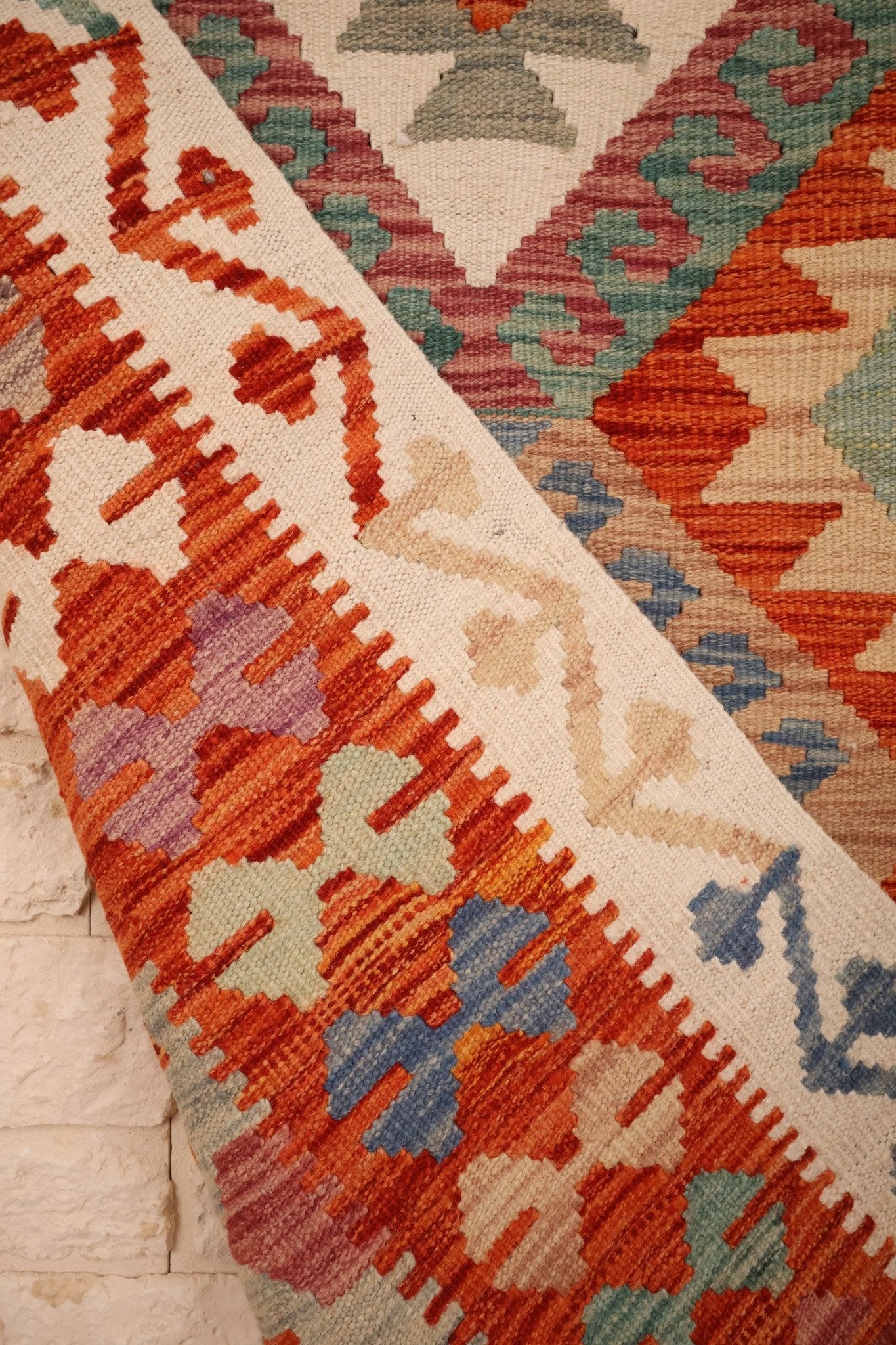 Kilim Afghan 158x100 cm Fait Main Laine