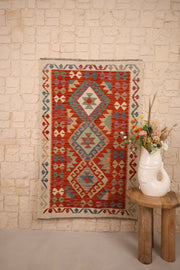 Kilim Afghan 158x100 cm Fait Main Laine