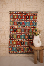 Kilim Afghan 158x100 cm Fait Main Laine