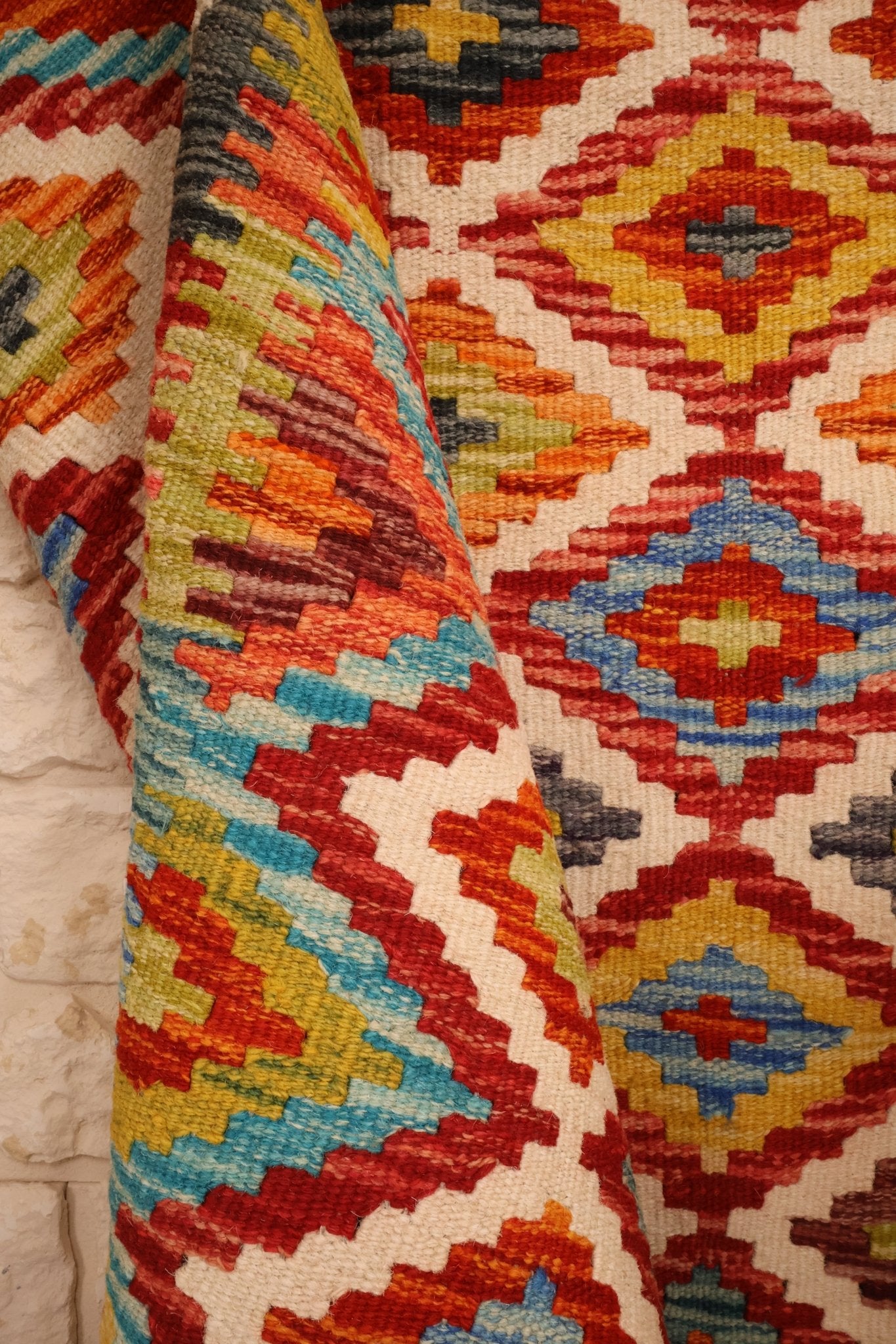 Kilim Afghan 161x103 cm Fait Main Laine - Baba Rug