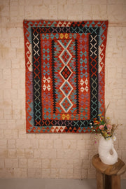 Kilim Afghan 179x129 cm Fait Main Laine - Baba Rug