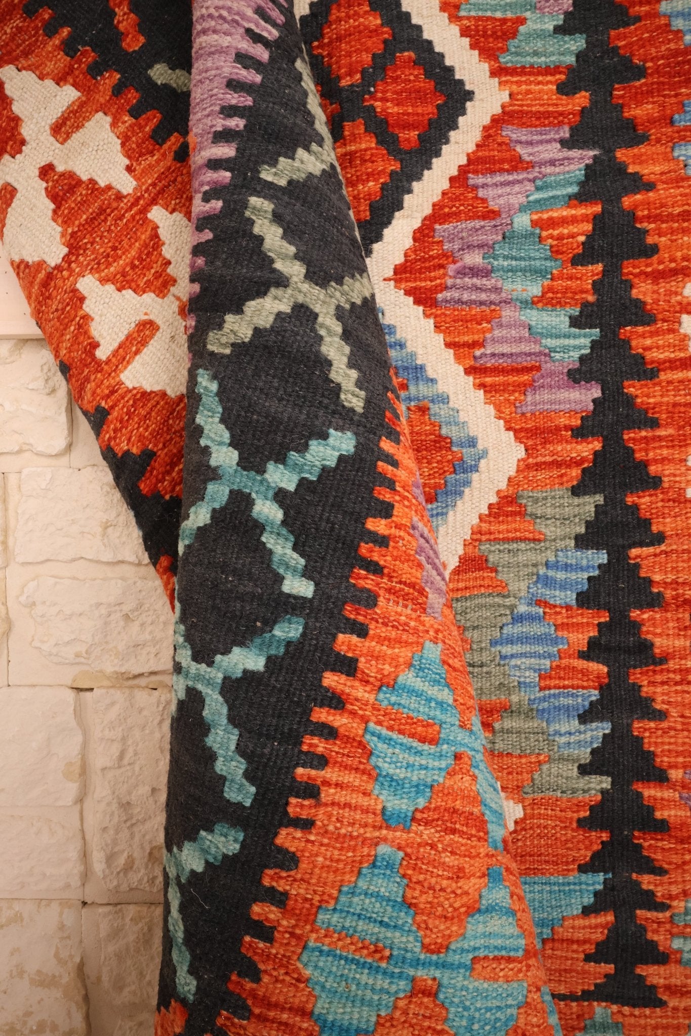 Kilim Afghan 179x129 cm Fait Main Laine - Baba Rug