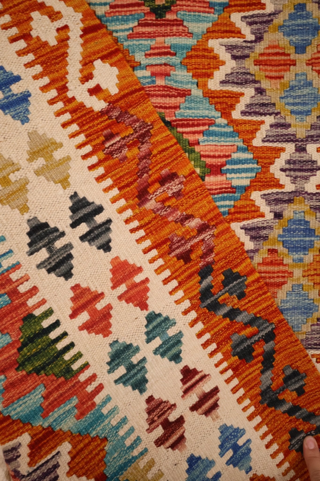 Kilim Afghan 189x123 cm Fait Main Laine
