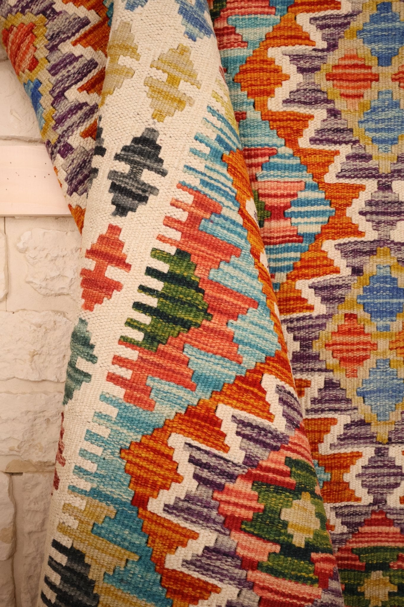 Kilim Afghan 189x123 cm Fait Main Laine