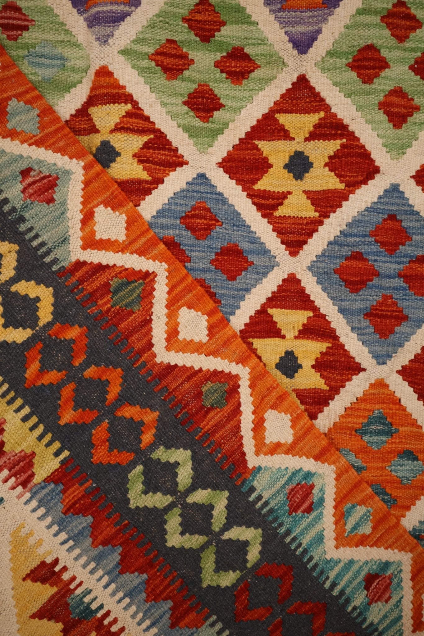 Kilim Afghan 237x182 cm Fait Main Laine