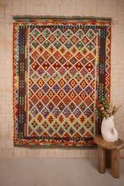 Kilim Afghan 237x182 cm Fait Main Laine