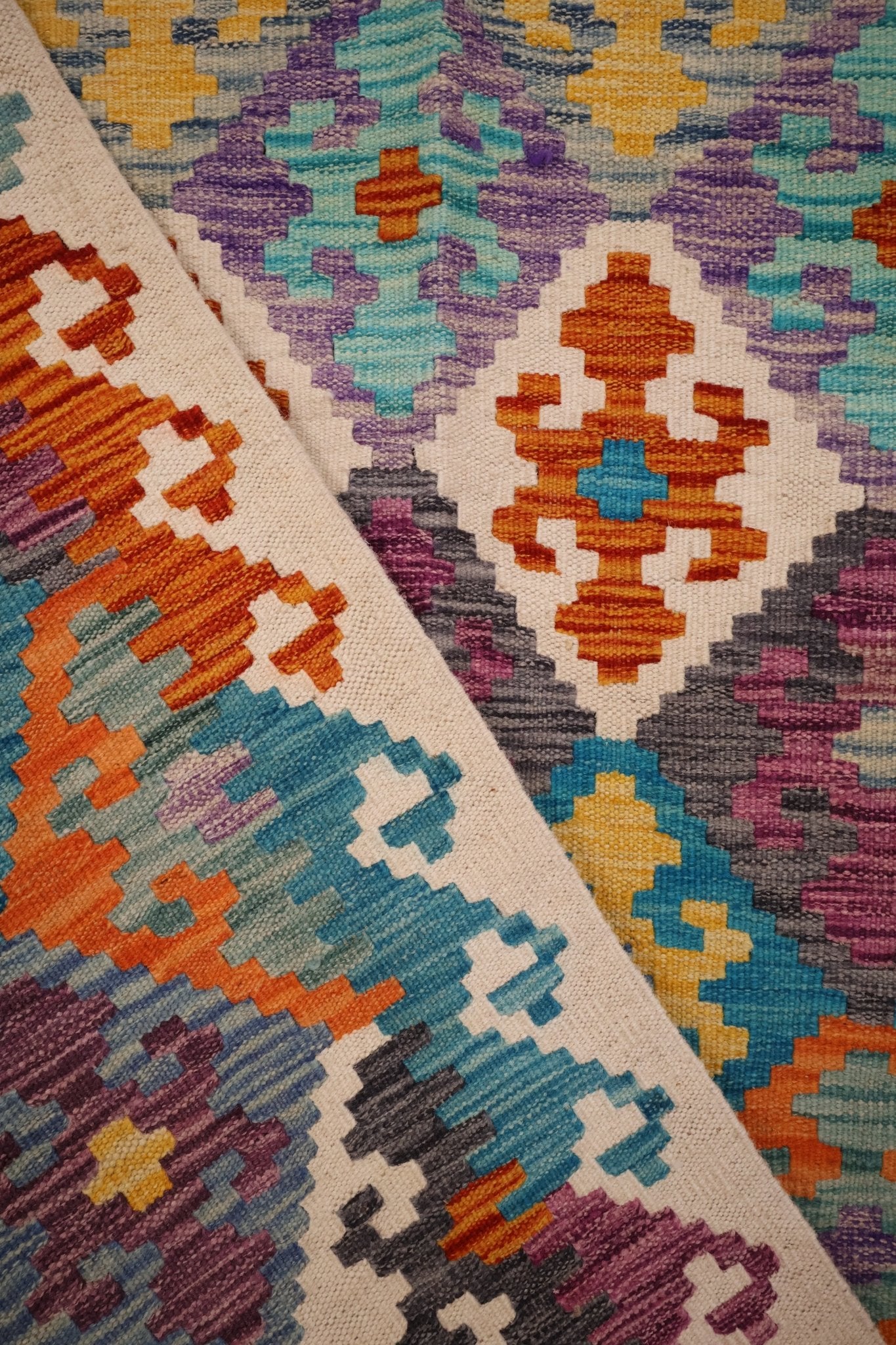 Kilim Afghan 242x176 cm Fait Main Laine