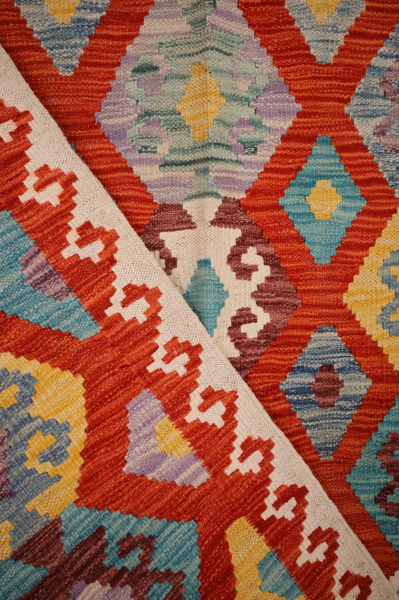 Kilim Afghan 246x183 cm Fait Main Laine